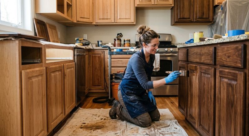 Kitchen Cupboard Refinishing in Kokomo, IN